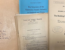 Company documents including reports, speeches, maps, and drawings